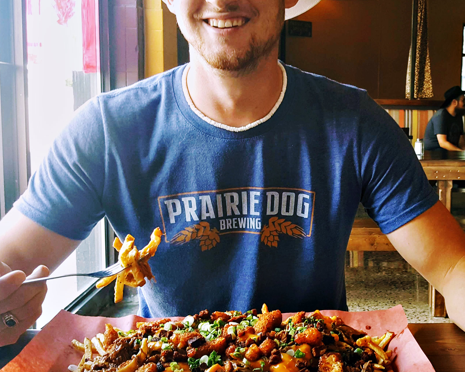 Prairie Dog Blue T-Shirt w/$35 Poutine