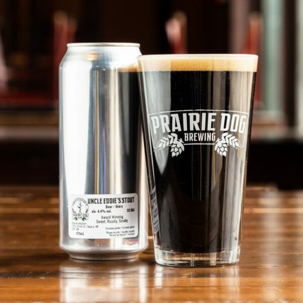 A 473-ml tall-boy can of our rich, dark Uncle Eddie's Oatmeal Stout.