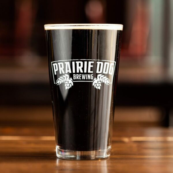 Glass of Prairie Dog Brewing's Uncle Eddie's Stubborn Oatmeal Stout