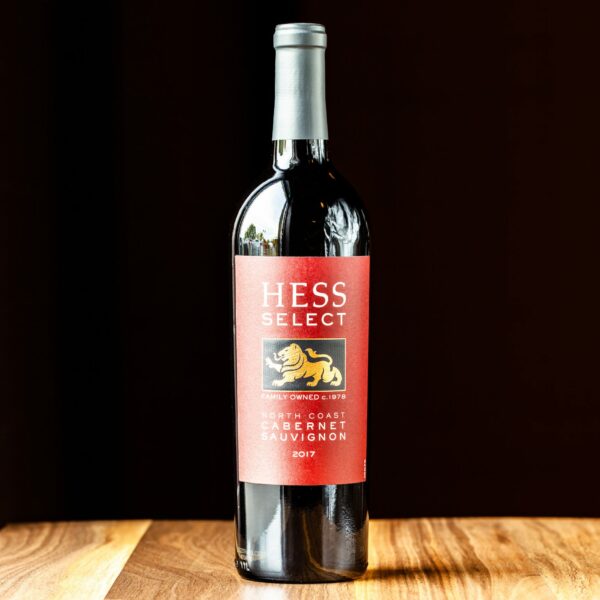 A 750-mL bottle of 2017 Hess Select Cabernet Sauvignon red wine (California)