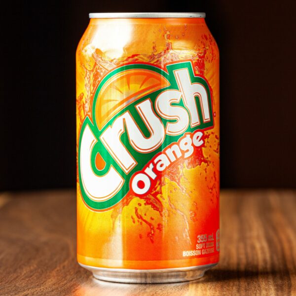 A 355-mL can of Orange Crush.