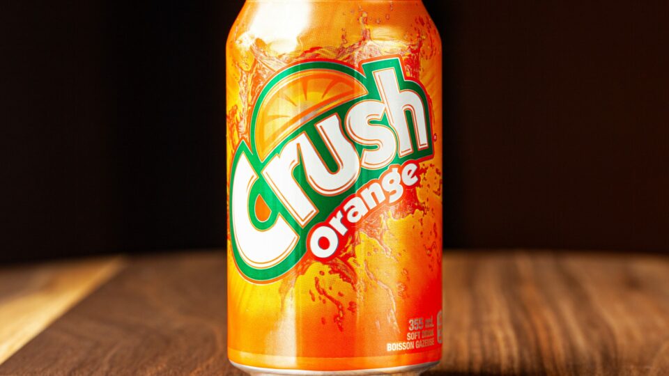 Crush Orange Soda Can