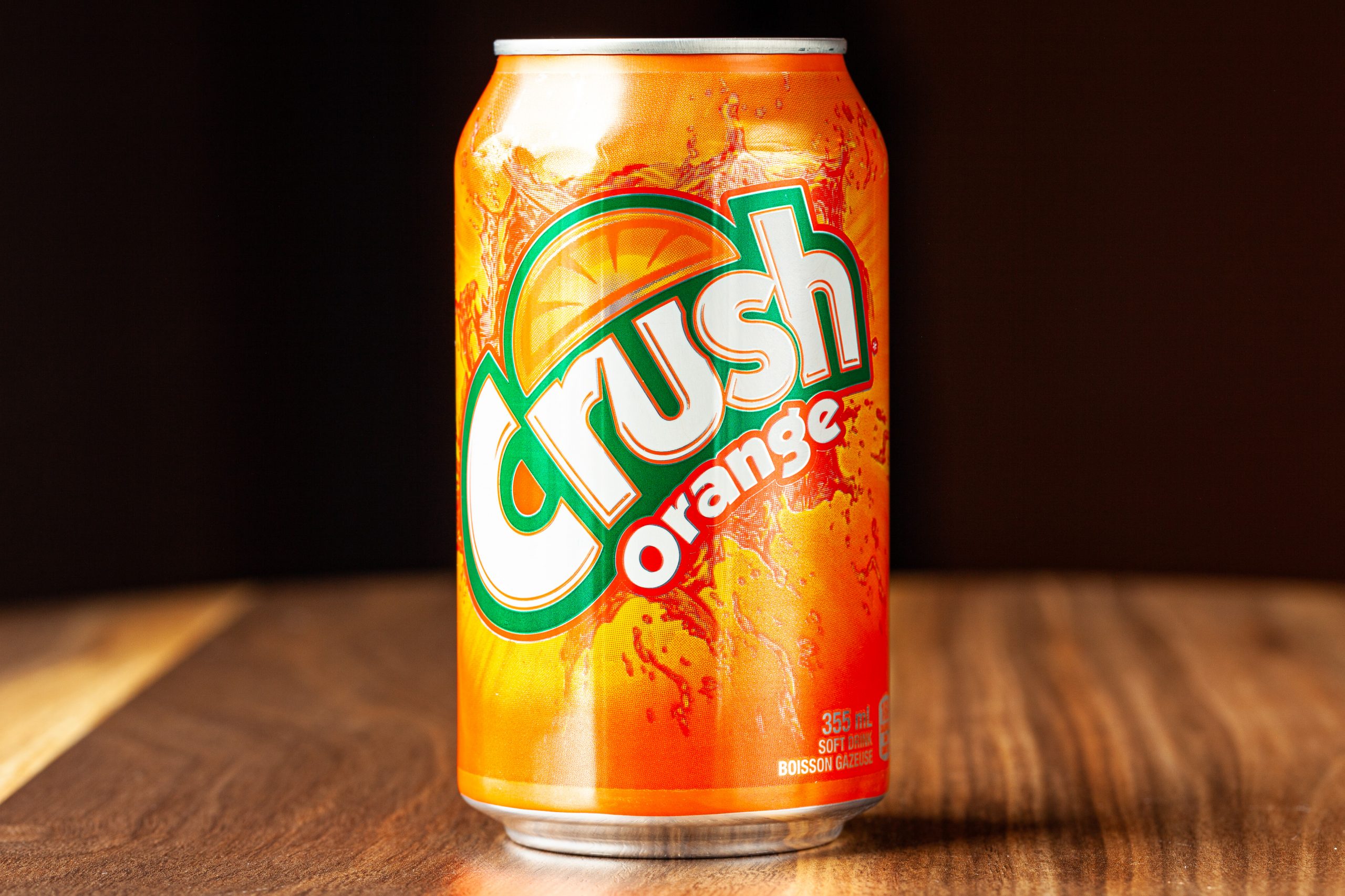 A 355-mL can of Orange Crush.