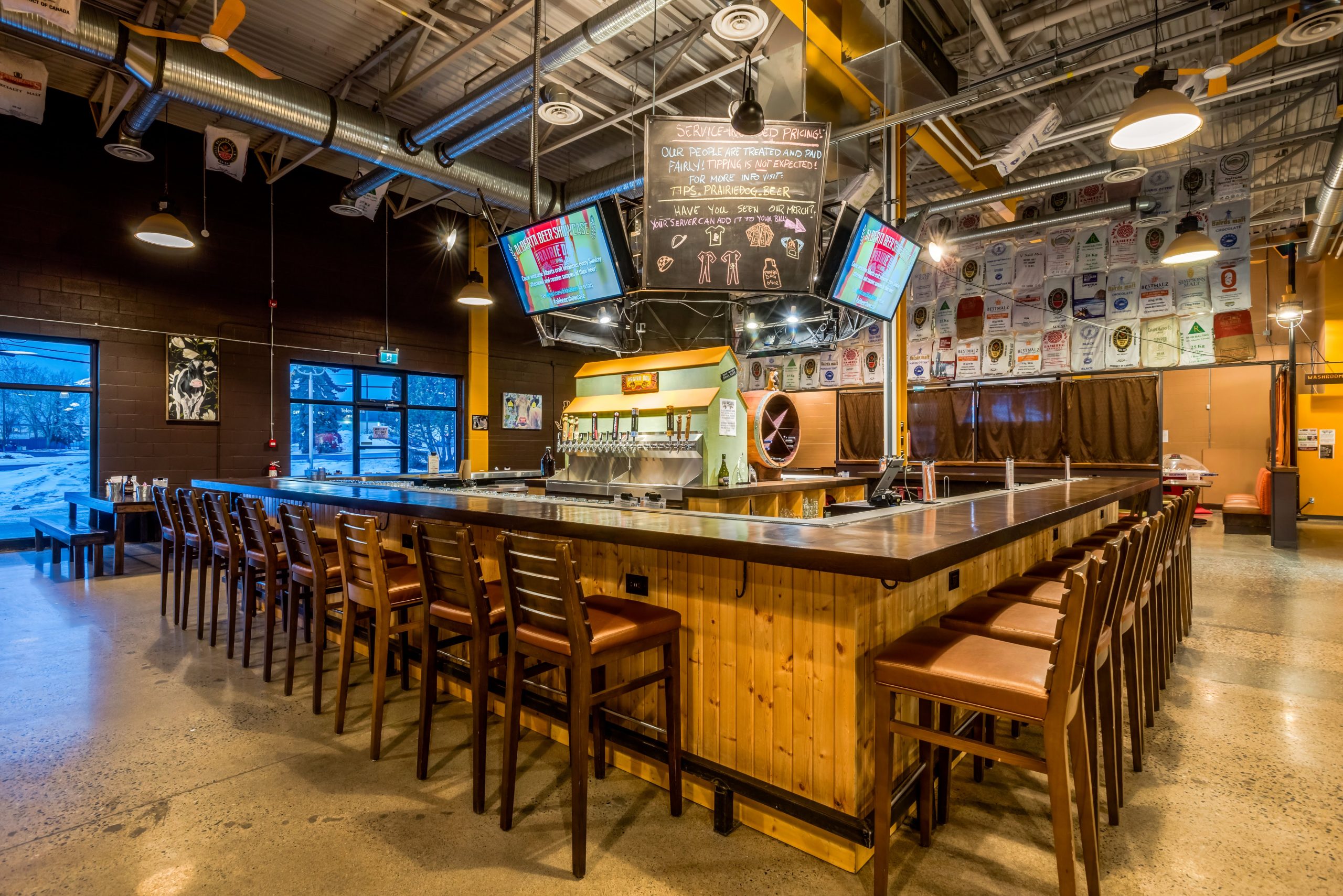 Prairie Dog Brewing Bar SW Corner Prairie Dog Brewing bar area.