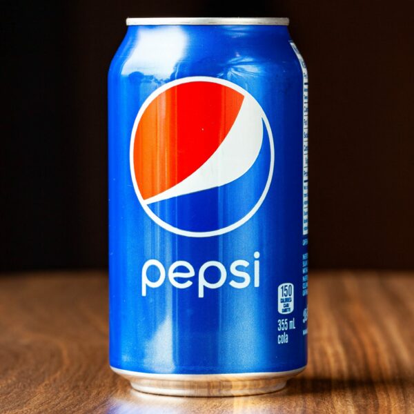 A 355-mL can of Pepsi cola.