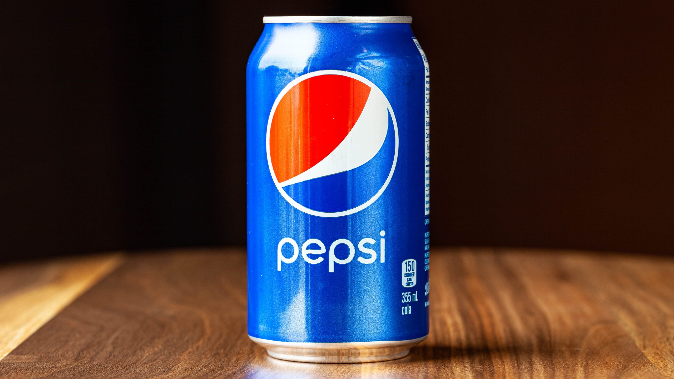 A 355-mL can of Pepsi cola.