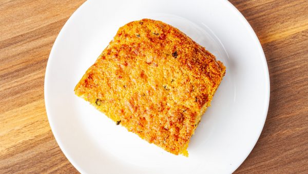 Prairie Dog Brewing's take on traditional southern-style cornbread with aged cheddar and fresh jalapeño peppers.