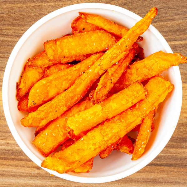 A small side bowl of Prairie Dog Brewing's sweet potato fries.