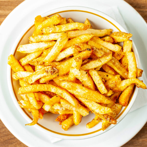 Prairie Dog Brewing's house-cut Kennebec potato french fries in a side bowl.