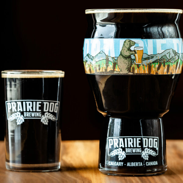 Prairie Dog Brewing Wholly Mole Mexican-inspired chocolate chili pepper stout in three draft options - 5oz or 16oz pours.
