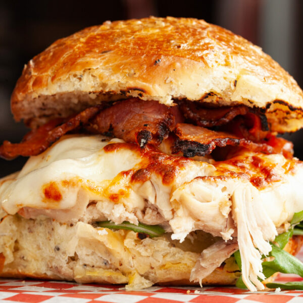 Prairie Dog Brewing Pulled Chicken Sandwich