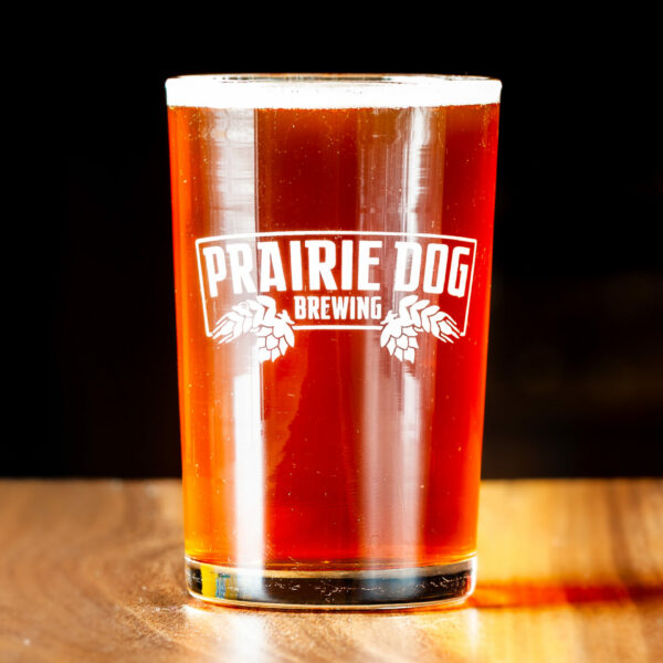 150mL draft pour of Prairie Dog Brewing's Prairie Lands Lager.