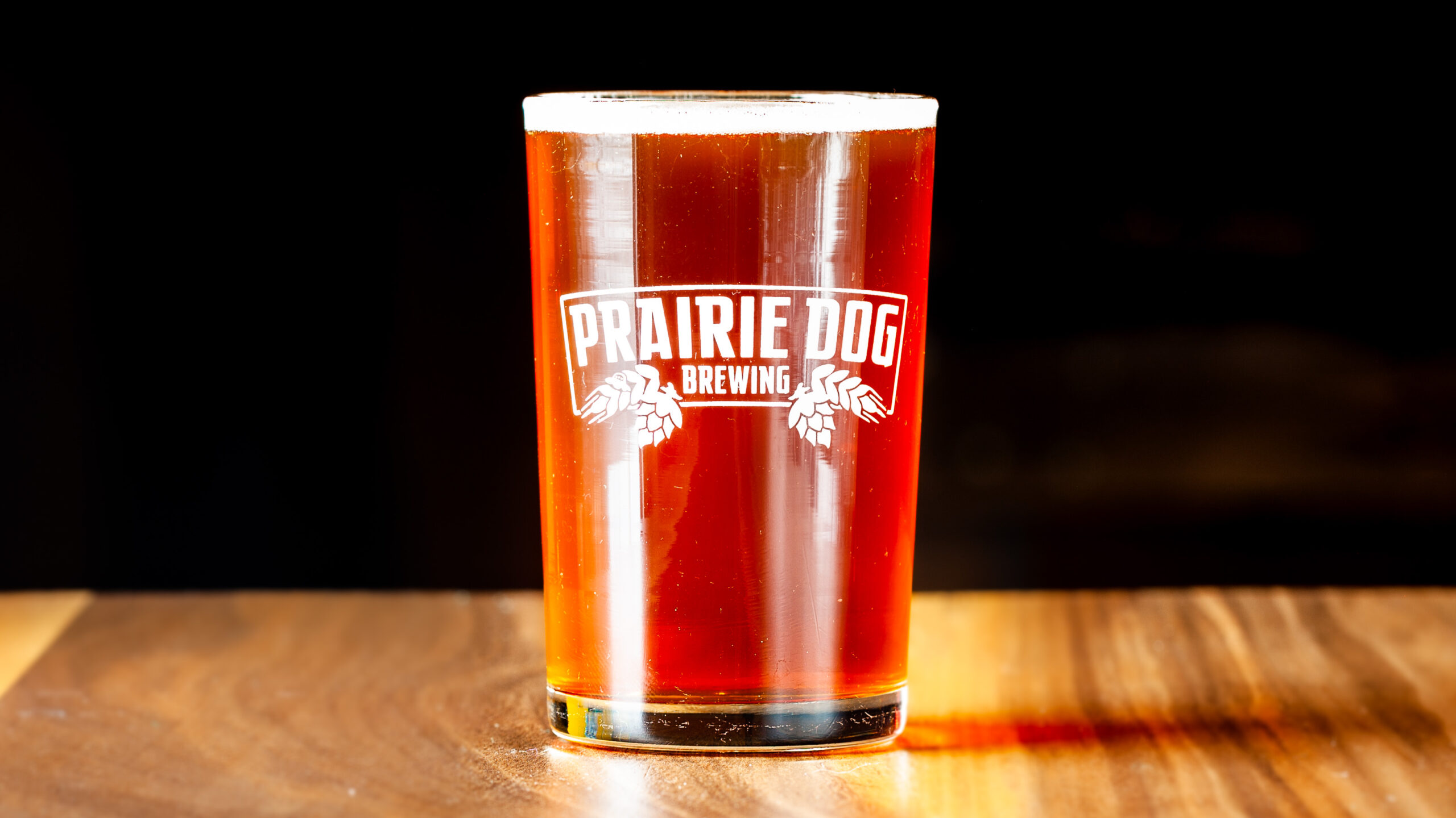 150mL draft pour of Prairie Dog Brewing's Prairie Lands Lager.