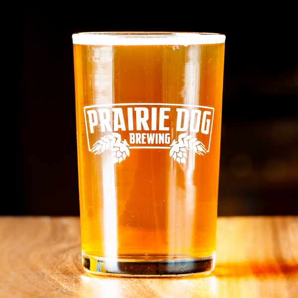 A 150mL draft pour of Prairie Dog Brewing's Jitter Bear Coffee Kölsch.